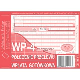 POLECENIE PRZELEWU/WPŁATA GOTÓWKOWA A6 (O+3K) Michalczyk i Prokop