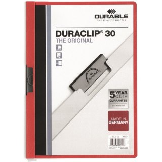 SKOROSZYT Z KLIPSEM DURABLE DURACLIP 30 CZERWONY Durable