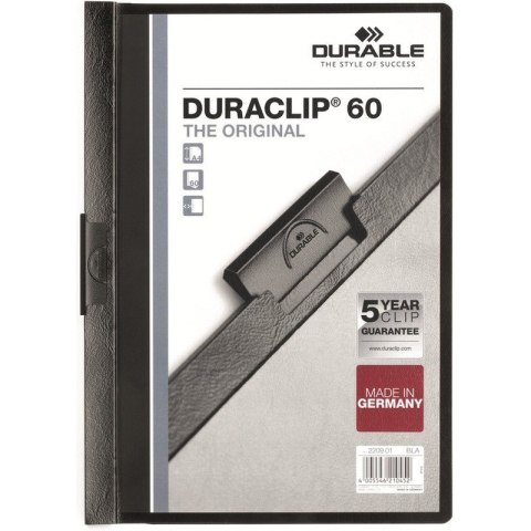 SKOROSZYT Z KLIPSEM DURABLE DURACLIP 60 CZARNY Durable SKOROSZYT Z KLIPSEM DURABLE DURACLIP 60 CZARNY Durable