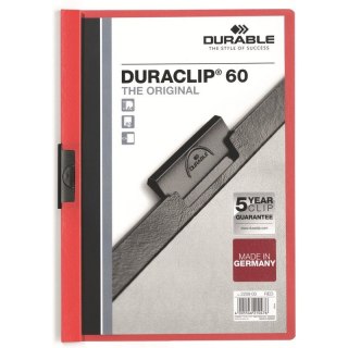 SKOROSZYT Z KLIPSEM DURABLE DURACLIP 60 CZERWONY Durable