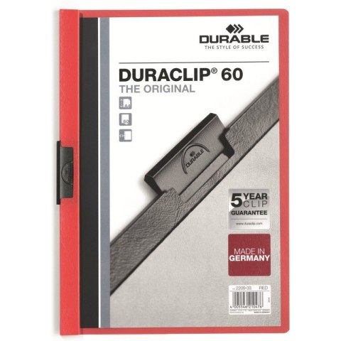 SKOROSZYT Z KLIPSEM DURABLE DURACLIP 60 CZERWONY Durable SKOROSZYT Z KLIPSEM DURABLE DURACLIP 60 CZERWONY Durable