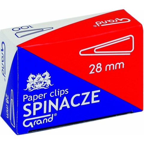 SPINACZE BIUROWE TRÓJKĄTNE 28mm (100) Grand SPINACZE BIUROWE TRÓJKĄTNE 28mm (100) Grand