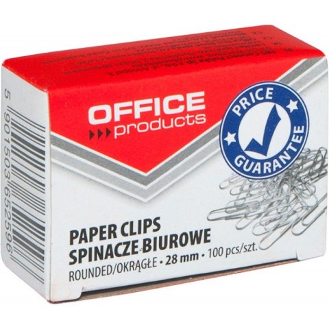 Spinacze biurowe Office Products 28mm okrągłe (100) Office Products Spinacze biurowe Office Products 28mm okrągłe (100) Office Products