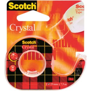TAŚMA BIUROWA SCOTCH CRYSTAL 19mm/7.5m + PODAJNIK Scotch