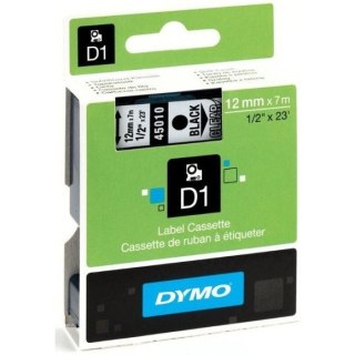 TAŚMA DYMO D1 12mm*7m PRZEZROCZYSTA (CZARNY TEKST) Dymo