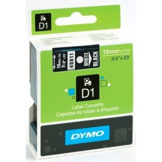 TAŚMA DYMO D1 19mm*7m CZARNA (BIAŁY TEKST) Dymo