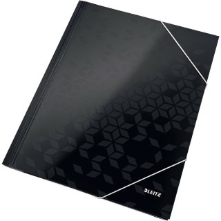 Teczka kartonowa z gumką Leitz Wow A4/15mm czarna Leitz