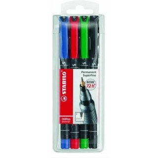 FOLIOPIS STABILO OHPEN UNIVERSAL 0,4mm 4 KOLORY Stabilo