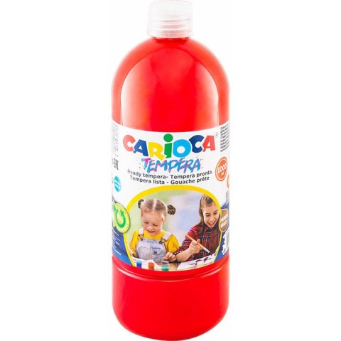 Farba tempera Carioca 1000ml czerwona CARIOCA Farba tempera Carioca 1000ml czerwona CARIOCA
