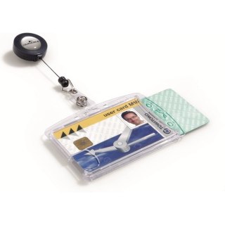 HOLDER NA 2 KARTY DURABLE AKRYLOWY + MECHANIZM ŚCI Durable