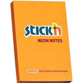 KARTECZKI STICK'N 51*76mm POMARAŃCZOWE NEON (100) STICK'N KARTECZKI STICK'N 51*76mm POMARAŃCZOWE NEON (100) STICK'N