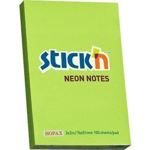 KARTECZKI STICK'N 51*76mm ZIELONE NEON (100) STICK'N KARTECZKI STICK'N 51*76mm ZIELONE NEON (100) STICK'N