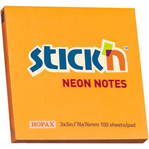KARTECZKI STICK'N 76*76mm POMARAŃCZOWE NEON (100) STICK'N KARTECZKI STICK'N 76*76mm POMARAŃCZOWE NEON (100) STICK'N