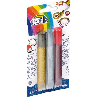 KLEJ Z BROKATEM FIORELLO 13ml*3 KOLORY FIORELLO