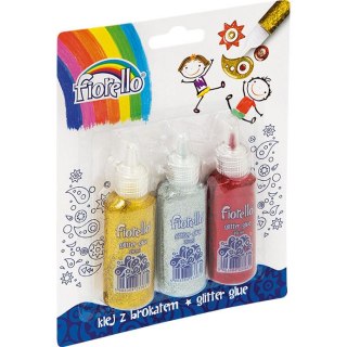 KLEJ Z BROKATEM FIORELLO 20ml*3 KOLORY FIORELLO