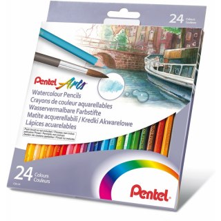 KREDKI AKWARELOWE PENTEL 24 KOLORY Pentel