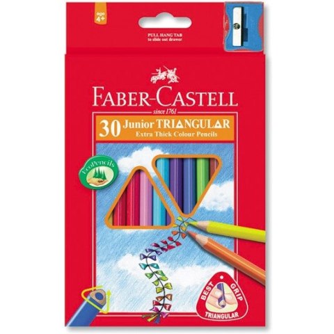 KREDKI TRÓJKĄTNE FABER-CASTELL 30 KOLORÓW Faber-Castell KREDKI TRÓJKĄTNE FABER-CASTELL 30 KOLORÓW Faber-Castell