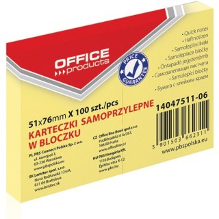 Karteczki Office Products 51x76mm żółte (100) Office Products