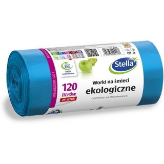 WORKI NA ŚMIECI 120L LDPE NIEBIESKIE (25) Stella