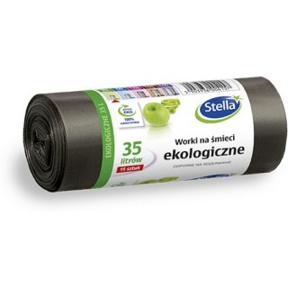 WORKI NA ŚMIECI 35L LDPE CZARNE (15) Stella