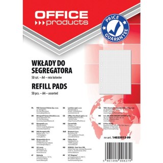 Wkład do segregatora Office Products A4/50k kratka kolor Office Products