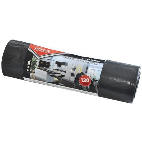 Worki na śmieci Office Products 120L LDPE z taśmą czarne (10) Office Products Worki na śmieci Office Products 120L LDPE z taśmą czarne (10) Office Products
