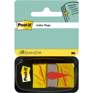 ZAKŁADKI POST-IT 25x43mm "RĘKA+OŁÓWEK" (50) Post-it