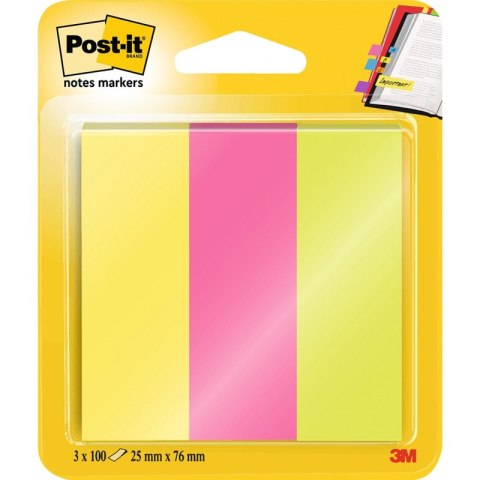 ZAKŁADKI POST-IT 26x76mm 3 KOLORY (3x100) Post-it ZAKŁADKI POST-IT 26x76mm 3 KOLORY (3x100) Post-it