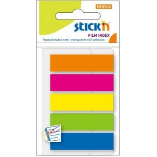 ZAKŁADKI STICK'N 12*45mm 5 KOLORÓW (5*25) STICK'N