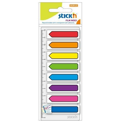 ZAKŁADKI STICK'N 12*45mm 8 KOLORÓW + LINIJKA (8*15) STICK'N ZAKŁADKI STICK'N 12*45mm 8 KOLORÓW + LINIJKA (8*15) STICK'N