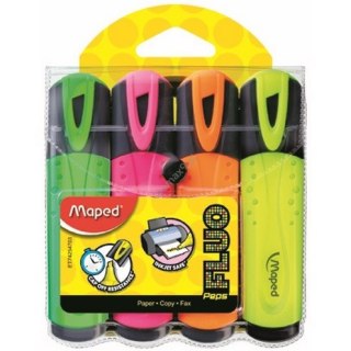 ZAKREŚLACZE MAPED FLUO PEPS 4 KOLORY Maped