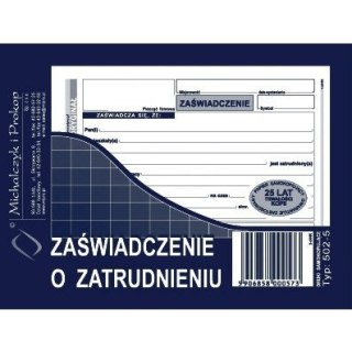 ZAŚWIADCZENIE O ZATRUDNIENIU A6 (O+1K) Michalczyk i Prokop