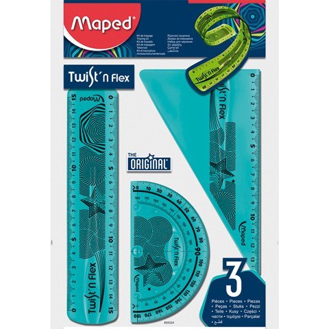 ZESTAW MAPED TWIST'N FLEX: LINIJKA EKIERKA KĄTOMIERZ Maped ZESTAW MAPED TWIST'N FLEX: LINIJKA EKIERKA KĄTOMIERZ Maped