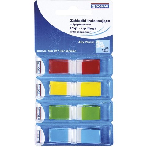 Zakładki Donau 12x45mm 4 kolory (4x35) Donau