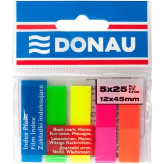 Zakładki Donau 12x45mm 5 kolorów (5x25) Donau