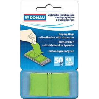 Zakładki Donau 25x45mm zielone (50) Donau