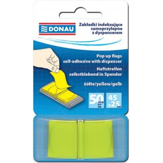 Zakładki Donau 25x45mm żółte (50) Donau