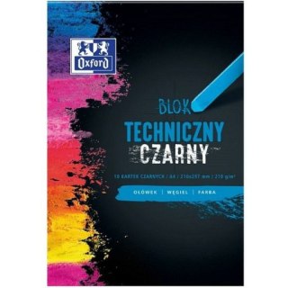 Blok techniczny Oxford A4/10k czarny Oxford