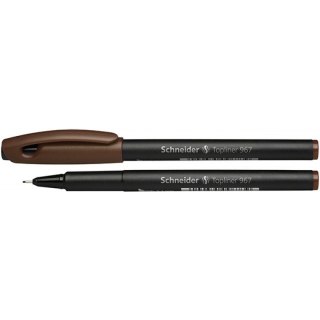 Cienkopis Schneider Topliner 967 0.4mm brązowy Schneider