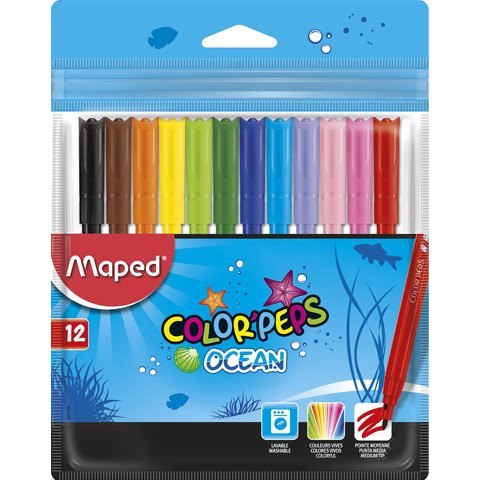 FLAMASTRY MAPED COLOR'PEPS OCEAN 12 KOLORÓW Maped FLAMASTRY MAPED COLOR'PEPS OCEAN 12 KOLORÓW Maped