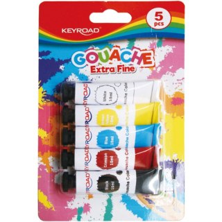 Farby tempera Keyroad 10ml x5 kolorów KEYROAD