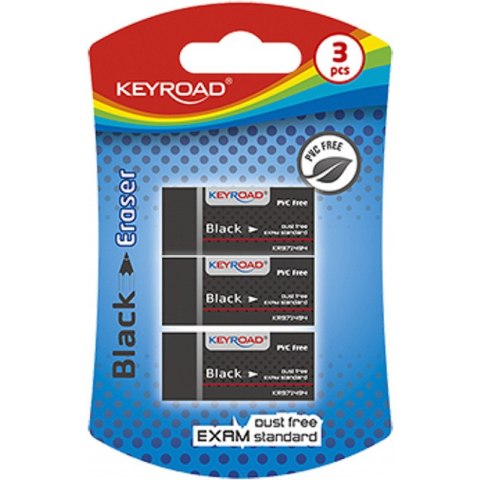 Gumka Keyroad Black (3) KEYROAD Gumka Keyroad Black (3) KEYROAD