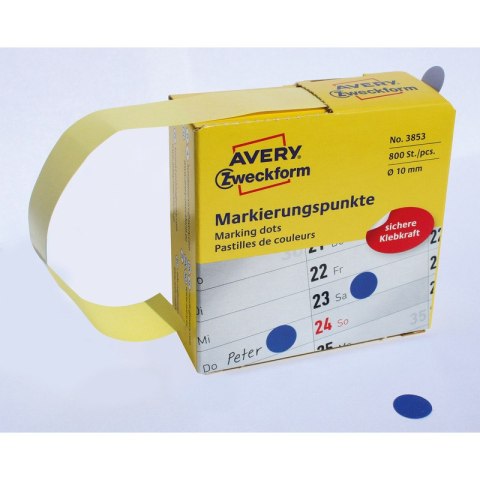 KÓŁKA AVERY śr.10mm TRWAŁE NIEBIESKIE (800) Avery Zweckform KÓŁKA AVERY śr.10mm TRWAŁE NIEBIESKIE (800) Avery Zweckform