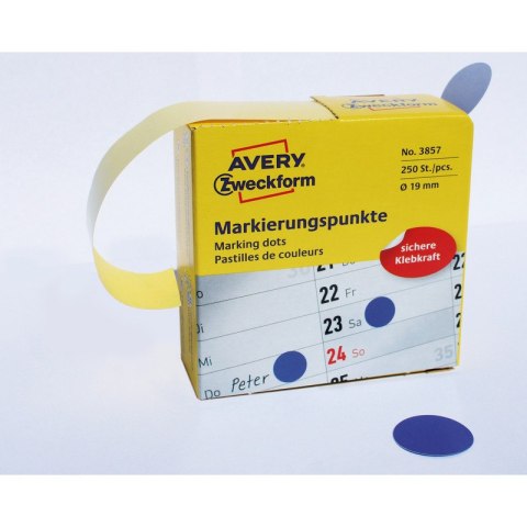 KÓŁKA AVERY śr.19mm TRWAŁE NIEBIESKIE (250) Avery Zweckform KÓŁKA AVERY śr.19mm TRWAŁE NIEBIESKIE (250) Avery Zweckform