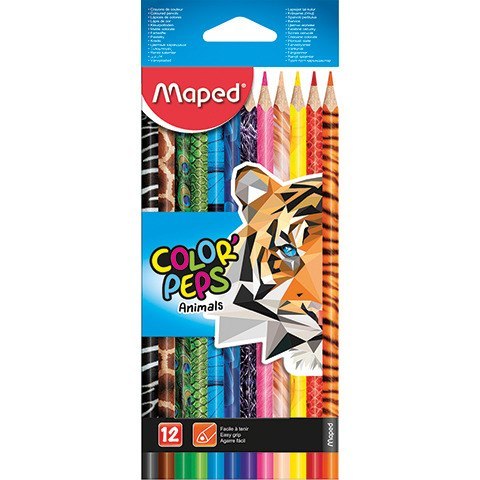 KREDKI OŁÓWKOWE MAPED COLOR'PEPS ANIMALS 12 KOLORÓW Maped KREDKI OŁÓWKOWE MAPED COLOR'PEPS ANIMALS 12 KOLORÓW Maped