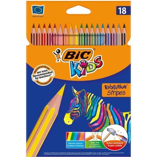 Kredki ołówkowe BiC Kids Evolution Stripes 18 kolorów Bic
