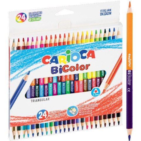 Kredki ołówkowe Carioca BiColor 48 kolorów CARIOCA Kredki ołówkowe Carioca BiColor 48 kolorów CARIOCA