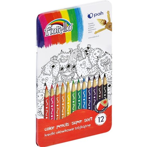 Kredki ołówkowe Fiorello Super Soft 12 kolorów FIORELLO Kredki ołówkowe Fiorello Super Soft 12 kolorów FIORELLO