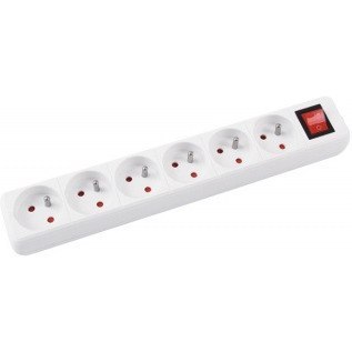 Listwa zasilająca Office Products 1.5m/6g biała Office Products