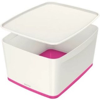POJEMNIK LEITZ MyBOX 318x198x385mm BIAŁO-RÓŻOWY Leitz